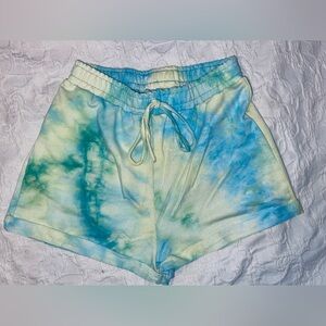 Designer tie dye shorts w/ scrunch butt.